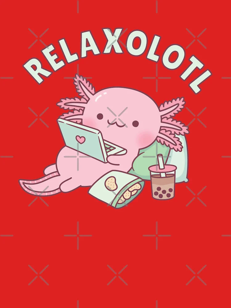 Cute Relax A Lot Axolotl Funny Pun Classic T-Shirt