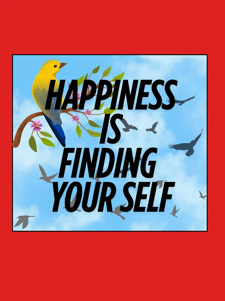 Happiness Is Finding Yourself - Motivational Bird Quote Design Classic T-Shirt