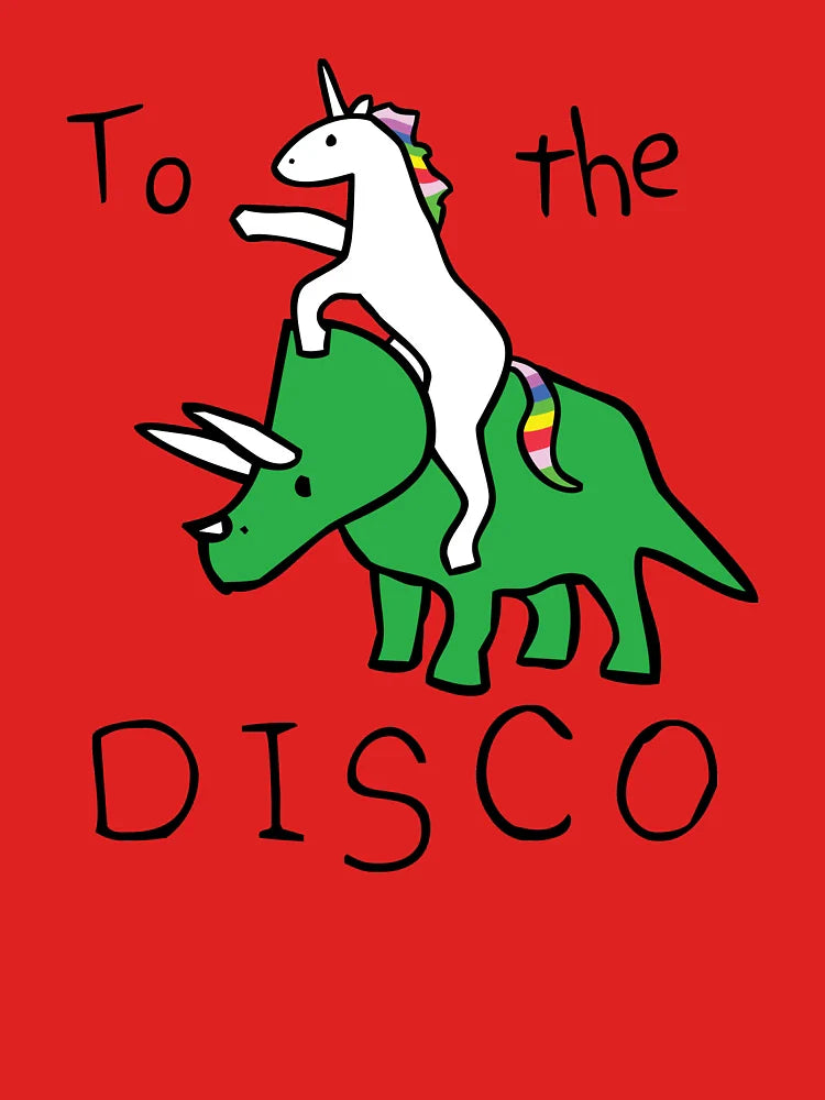 To The Disco (Unicorn Riding Triceratops) Classic T-Shirt