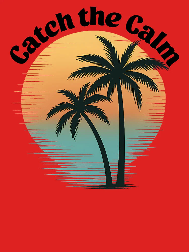 Summer Vacation Catch the Calm Sunset Beach Graphic Classic T-Shirt
