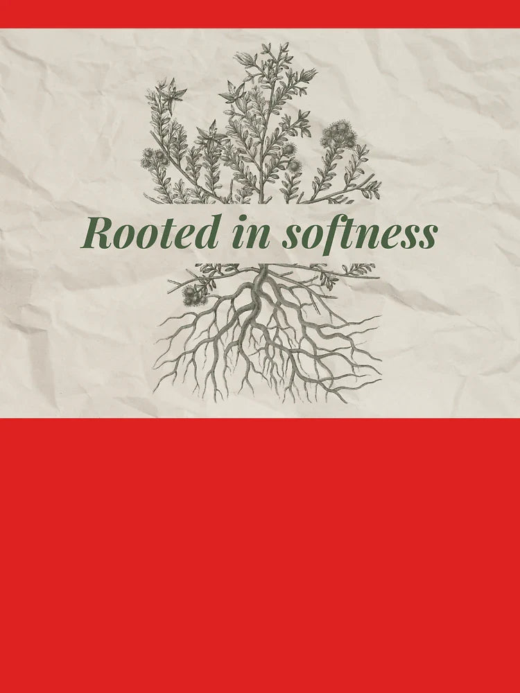 Rooted in Softness - Botanical Illustration and Quote Classic T-Shirt