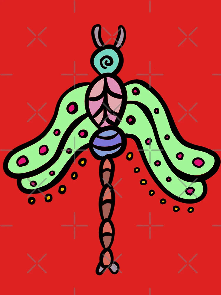 Cute Cartoon Colorful Dragonfly Classic T-Shirt