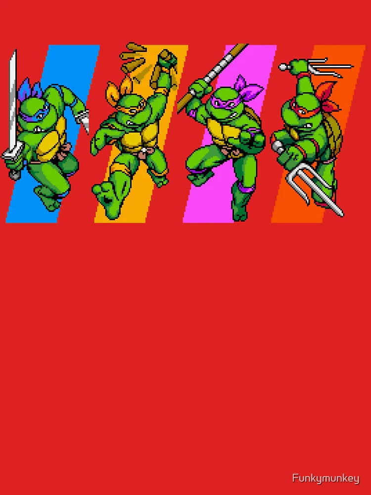TMNT Turtles in Time Characters Classic T-Shirt
