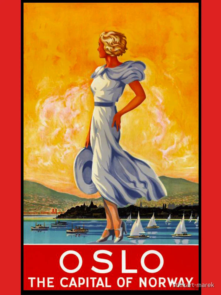 Oslo the capital of Norway vintage travel poster Classic T-Shirt