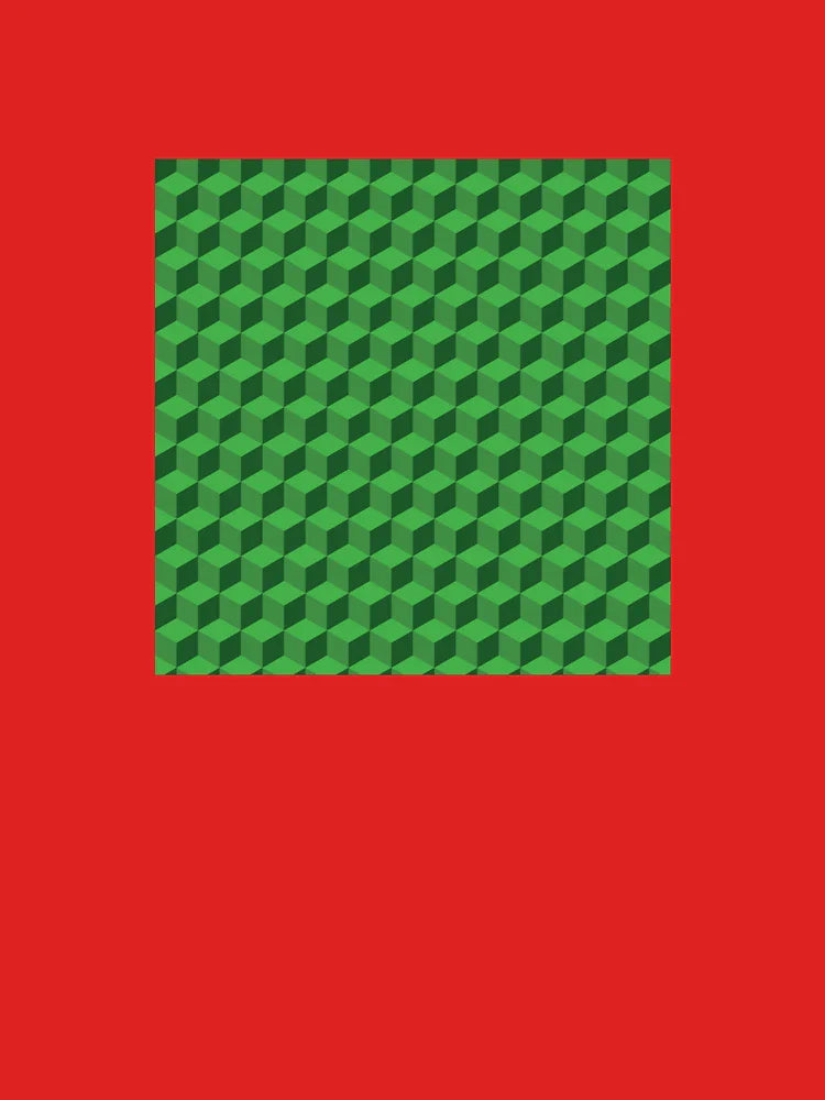 Green Isometric Squares Classic T-Shirt