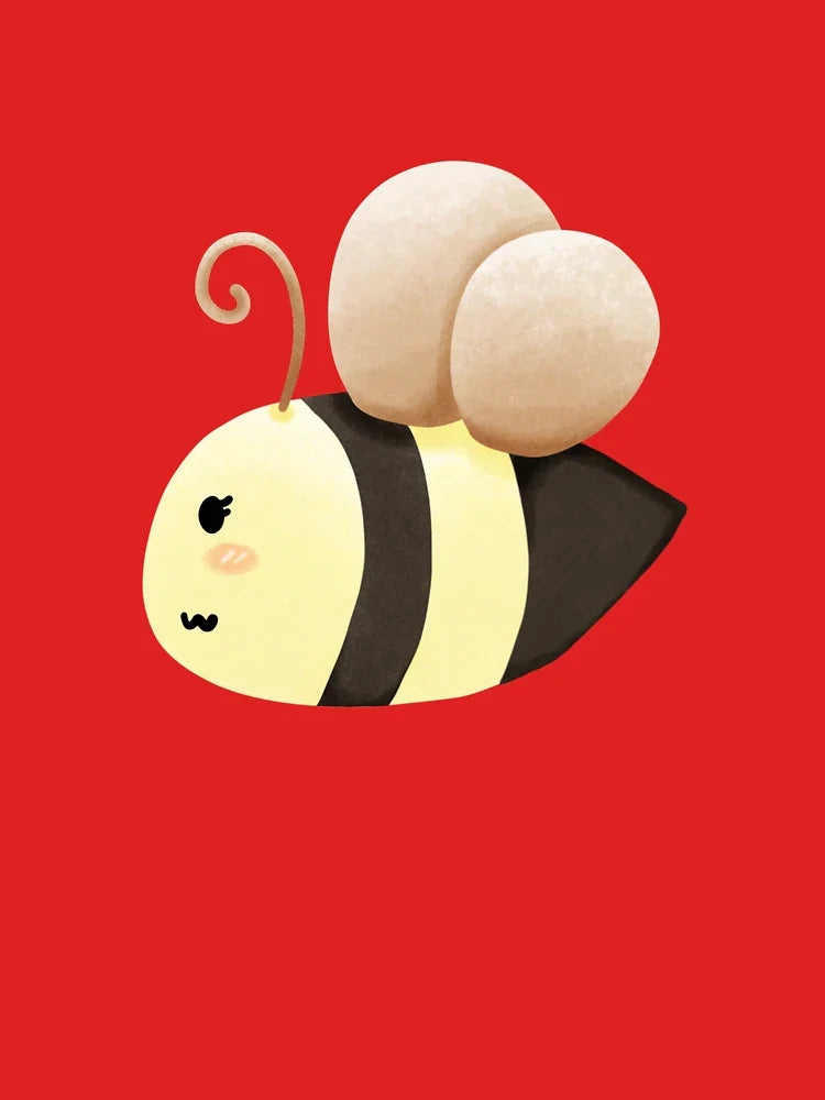 Cute Chubby Bee | Kawaii Cartoon Bumblebee Illustration Classic T-Shirt
