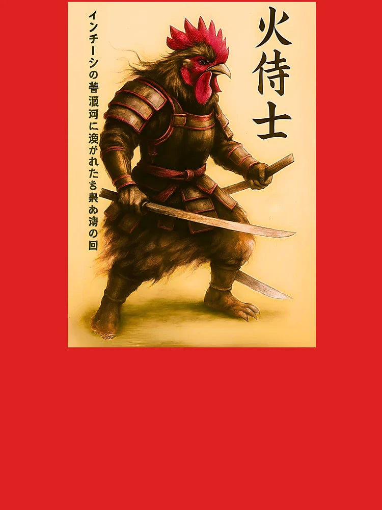 Fierce Rooster Samurai Warrior - Japanese Ink Style Classic T-Shirt