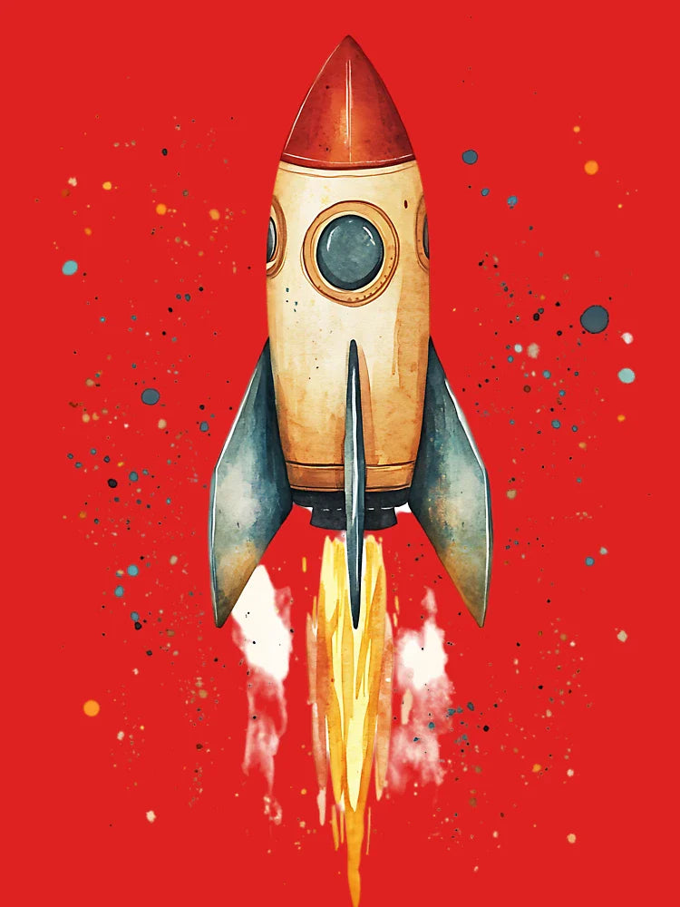 Space Rocket Vintage Explorer Classic T-Shirt