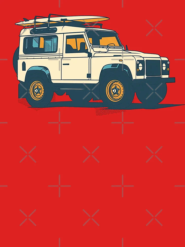 D90 Series III Vintage 4x4 on the beach Classic T-Shirt