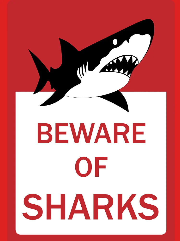 Beware of sharks Classic T-Shirt