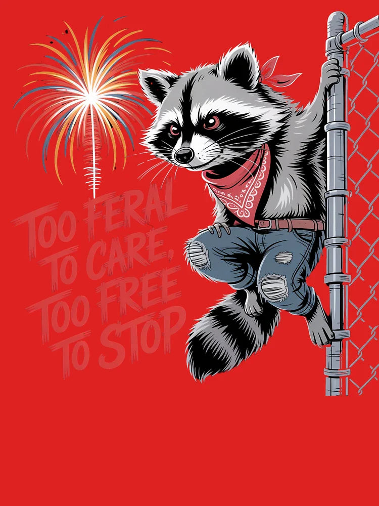 Too Feral to Care Too Free to Stop – Feral But Free 4th of July Classic T-Shirt