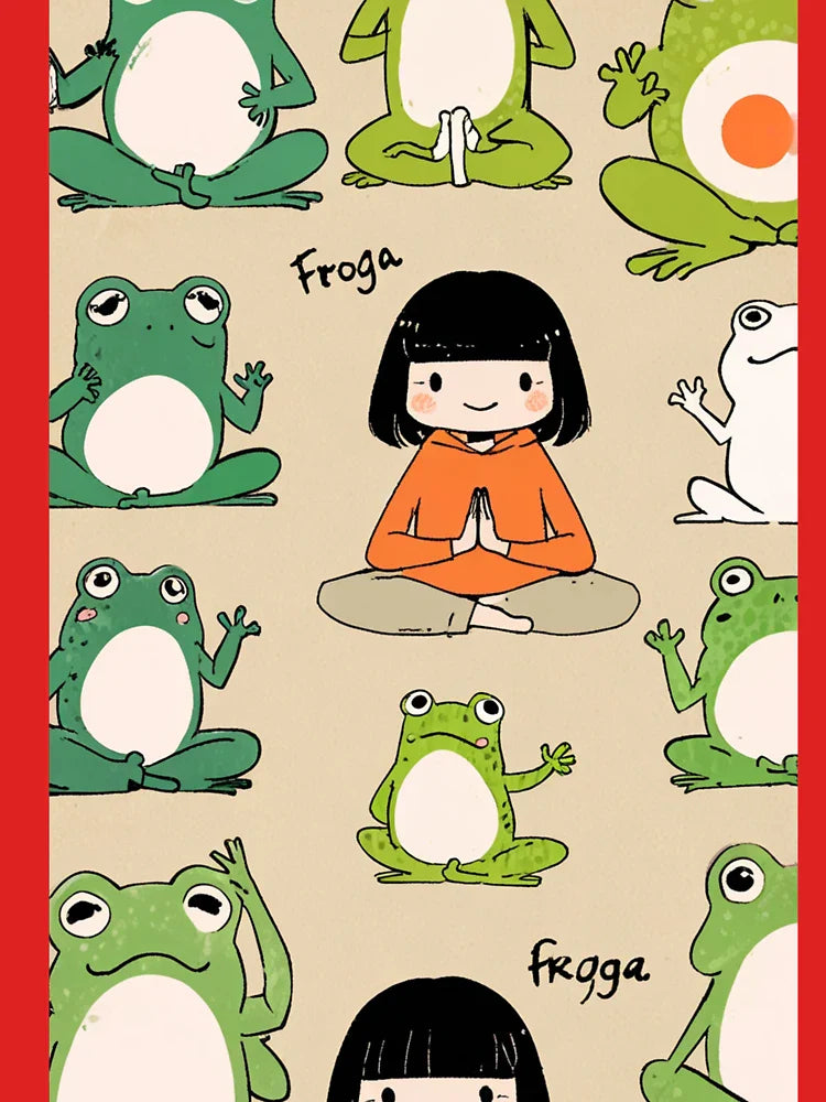yoga frog and girl Classic T-Shirt