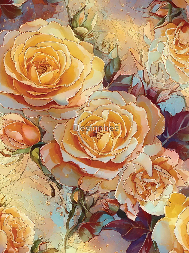 Delicate Pearlescent Rose Florals Classic T-Shirt