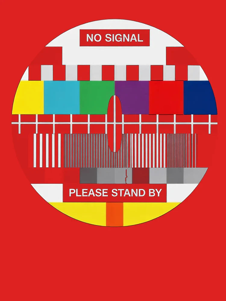 No Signal TV Test Pattern T-Shirt | Retro Vintage Television Screen Tee Classic T-Shirt