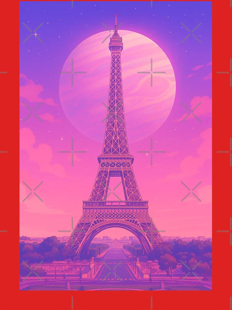 Eiffel Tower Planet Fantasy Aesthetic Classic T-Shirt