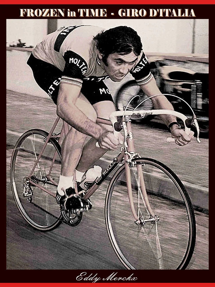 GIRO D ITALIA : Vintage Eddy Merckx Bicycle Racing Advertising Print Classic T-Shirt