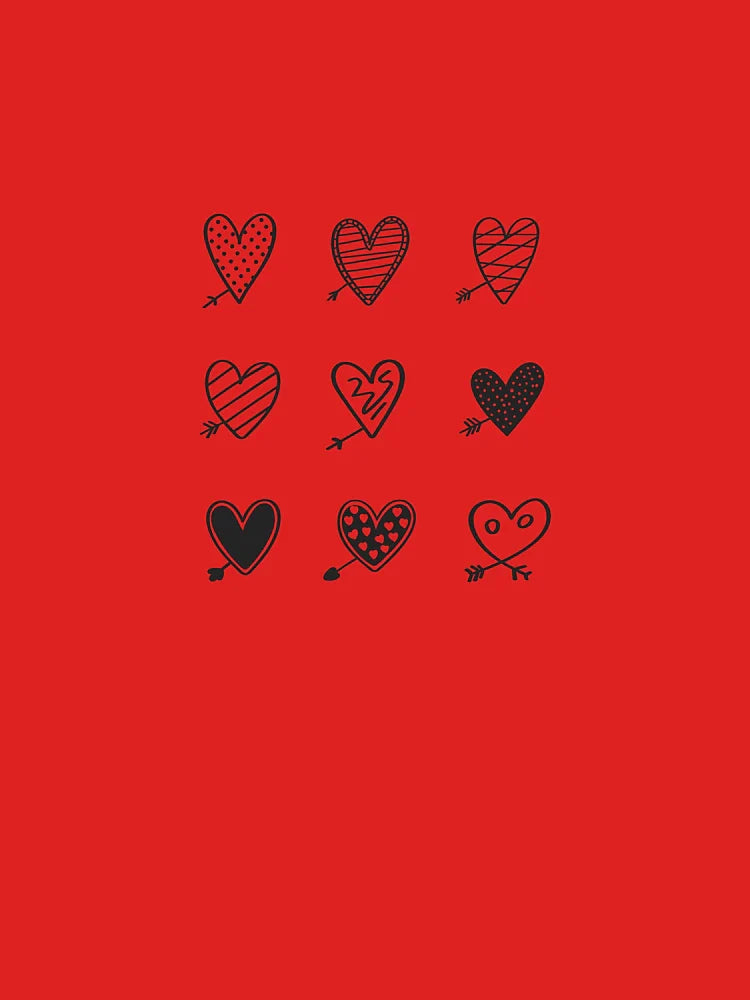 Doodle Heart Sticker Pack Classic T-Shirt
