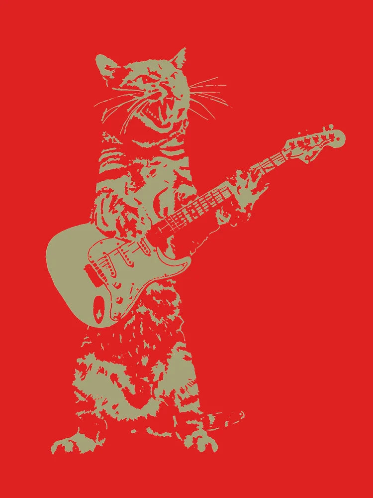 Cat Playing Acoustic Guitar Cool Musician Guitarist Classic T-Shirt