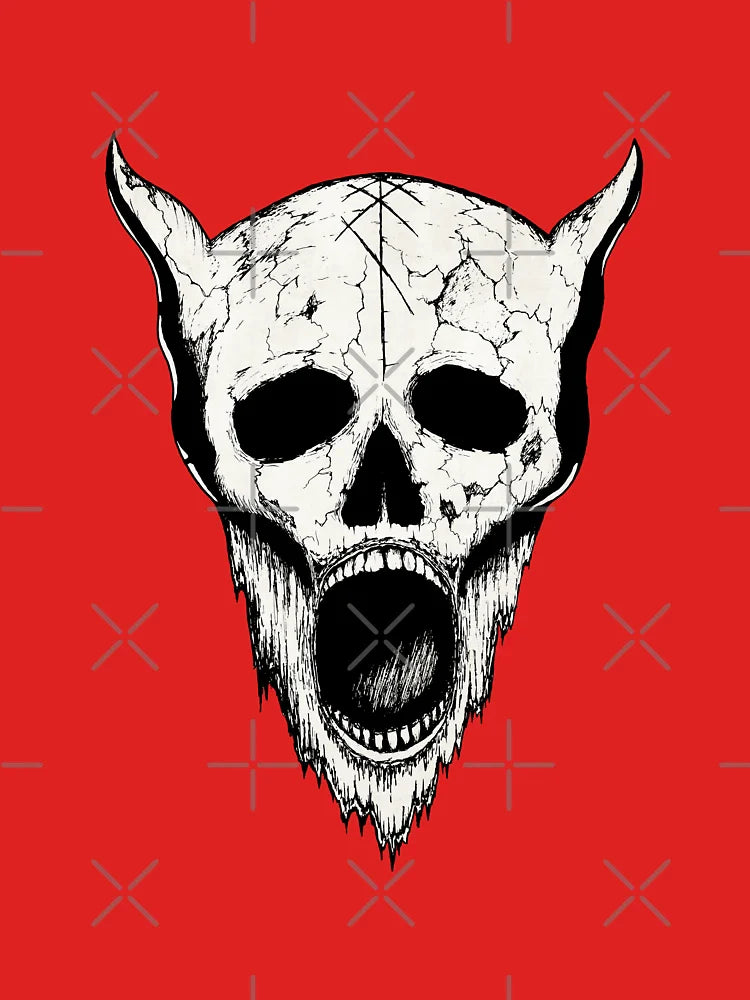 Fellhrim - Death's Call - a horned skull screaming Classic T-Shirt