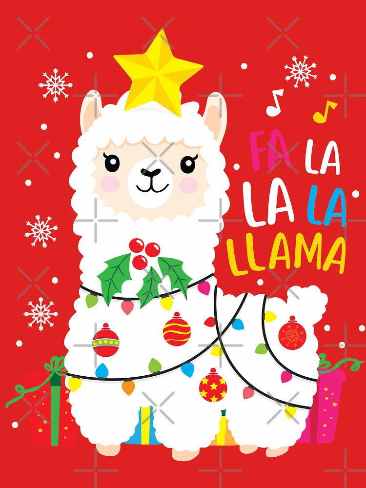 Funny Llama Fa La La Christmas Ornament Decors Classic T-Shirt