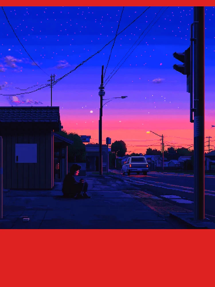 Lofi Anime Nostalgic Sunset America Classic T-Shirt