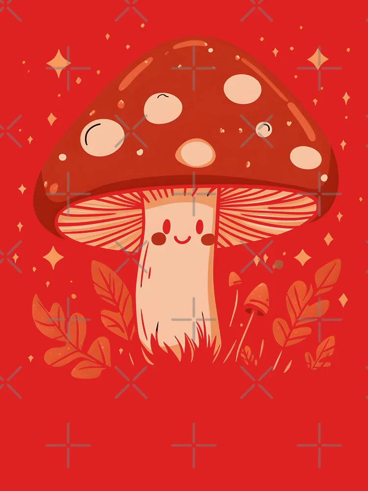 Cute Retro Mushroom – Vintage Style Fungi  Classic T-Shirt