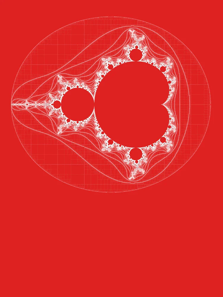 White - Linear Mandelbrot Classic T-Shirt