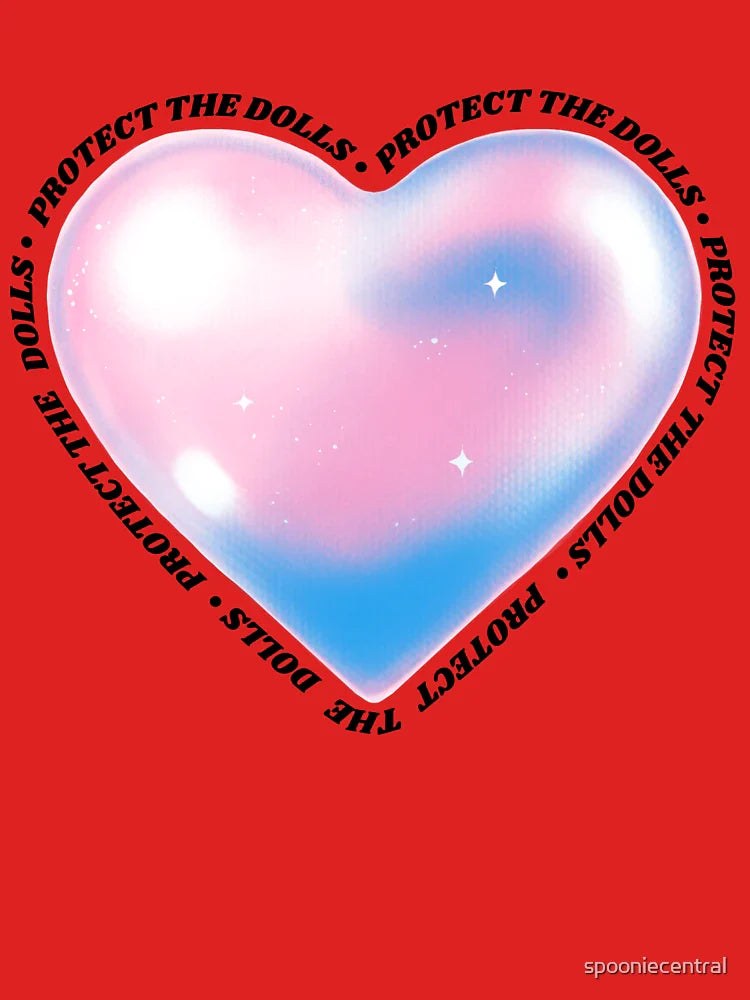 Protect the Dolls Trans Rights on a Pink Aura Sparkle Heart Classic T-Shirt