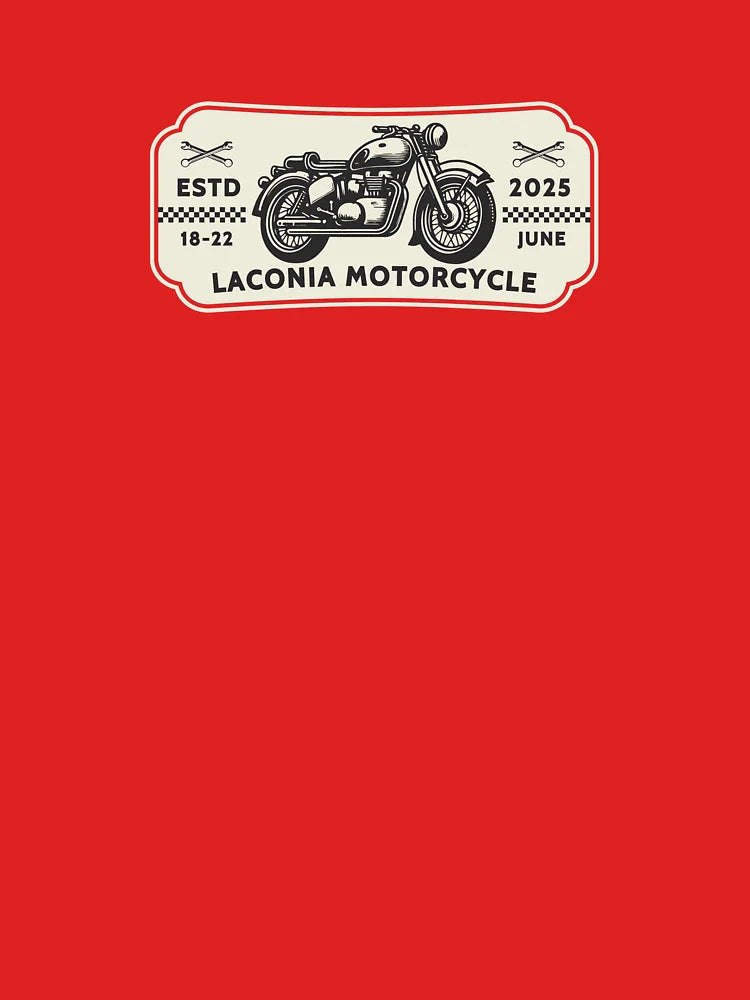 Vintage Laconia Motorcycle Rally 2025 Badge Design Classic T-Shirt