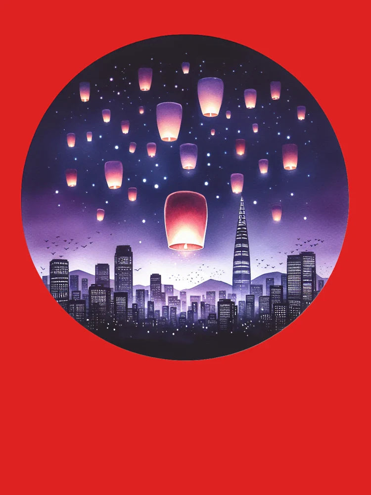 Lanterns Don’t Rush – Floating Seoul Calm Classic T-Shirt