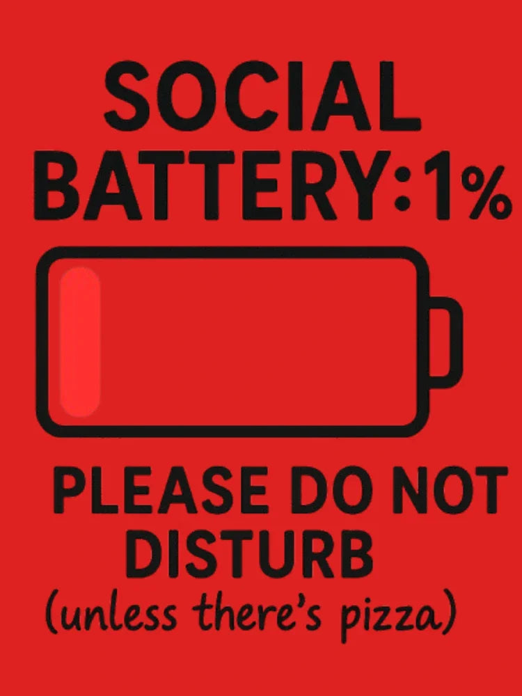 Social Battery 1% – Funny Introvert T-Shirt Classic T-Shirt