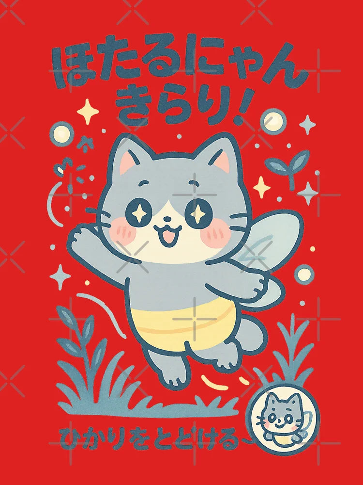 Firefly Cat – Kawaii Light Spirit Classic T-Shirt