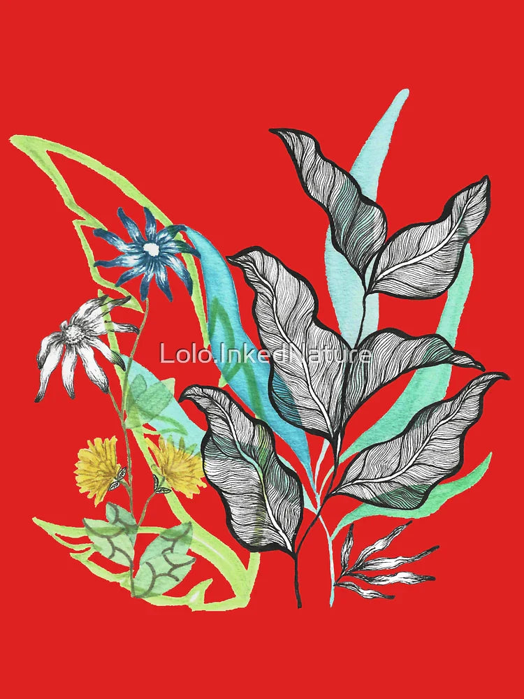 Windy Blue Leaves Classic T-Shirt