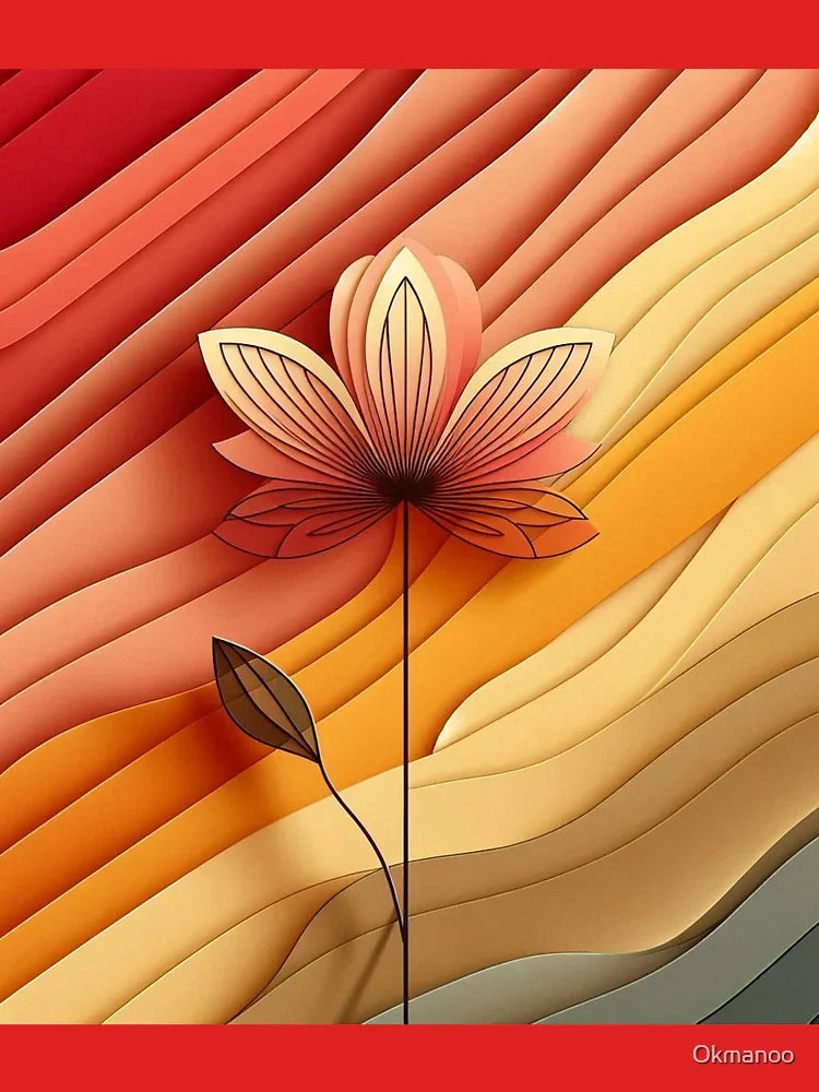 Waves of Warmth – A Paper-Cut Blossom Classic T-Shirt