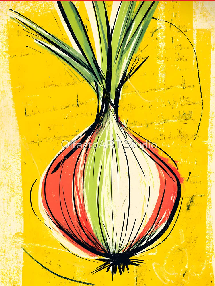 Celebrate the Boldness - Vibrant Onion Art with Yellow Pop and Organic Contrast Classic T-Shirt
