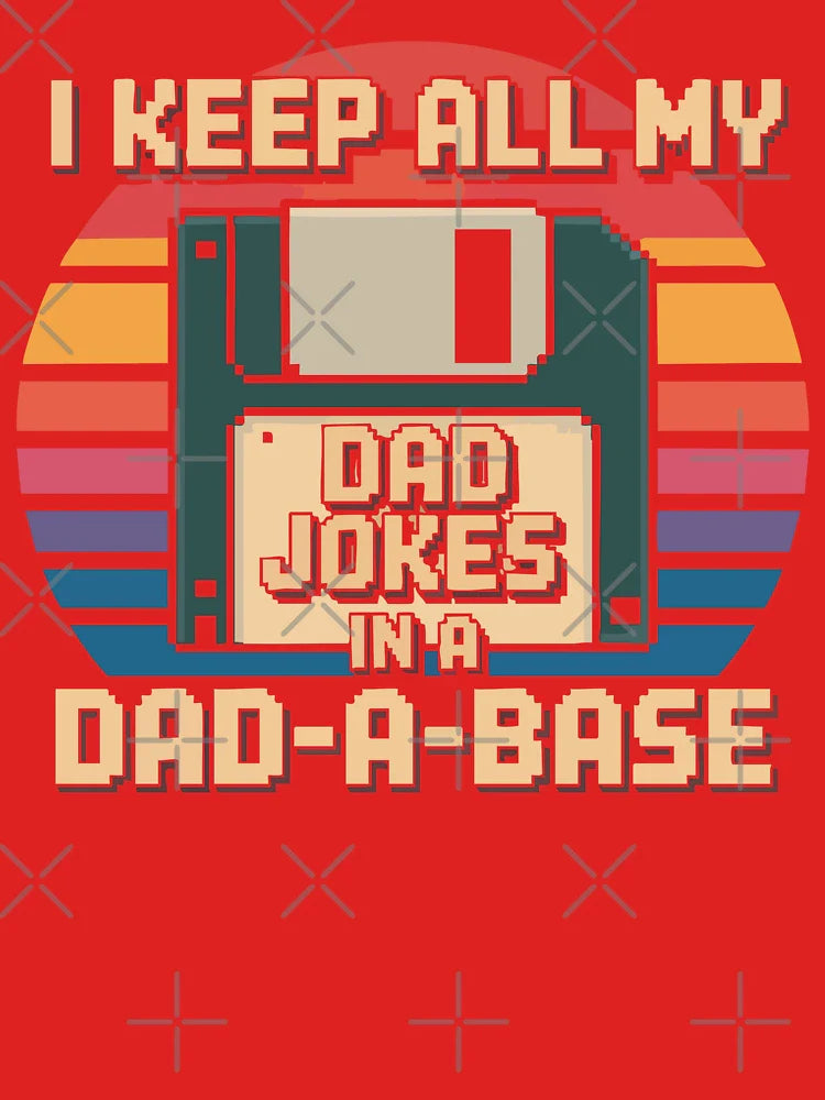 Dad Joke Database Shirt. Funny Retro Tech Gift for Geeky Dads. Classic T-Shirt