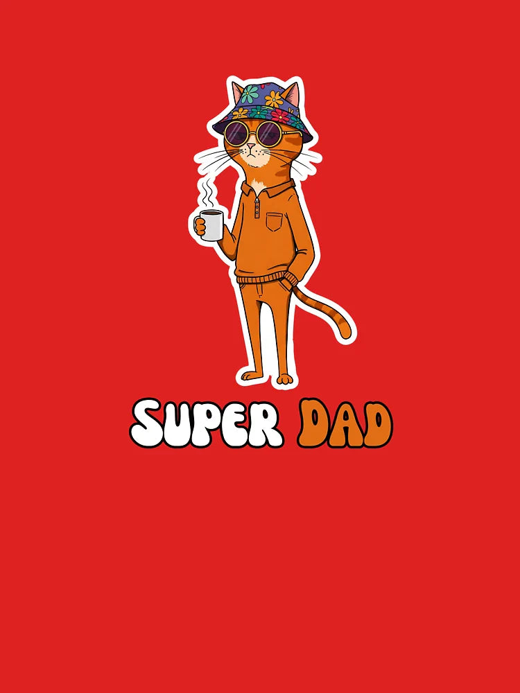 Funny Dad Shirts – Cat Dad Vibes - Super Dad Classic T-Shirt