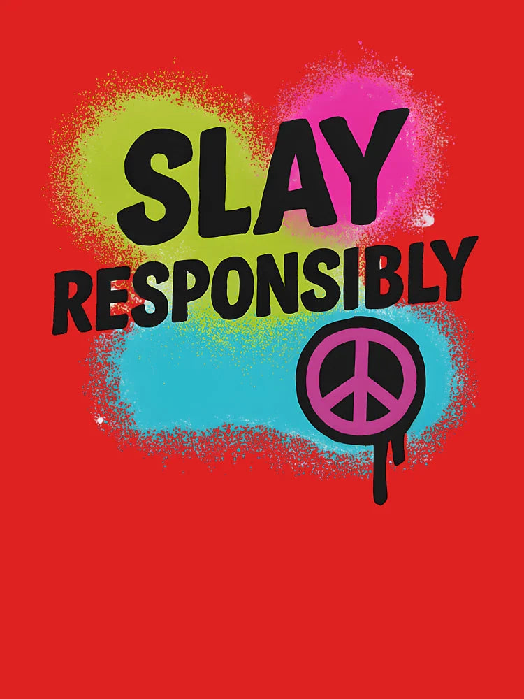 Slay Responsibly – Bold Pop Art Classic T-Shirt
