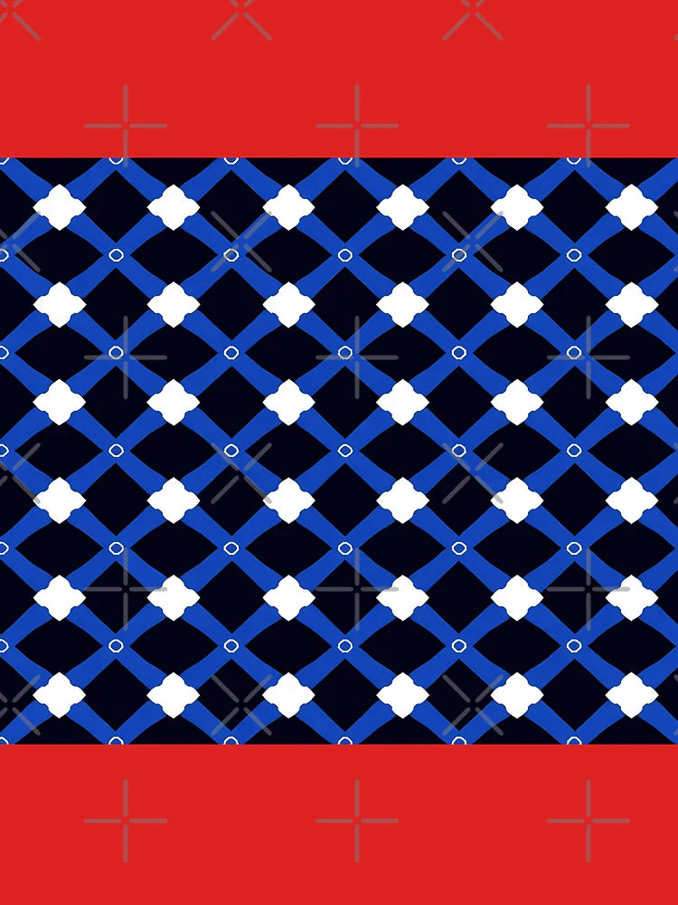 Blue Diagonal Lines on Black Background with White blocks Classic T-Shirt
