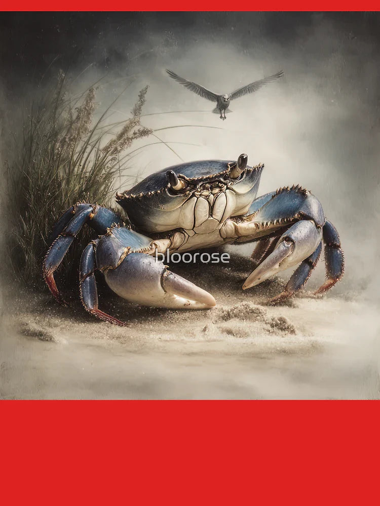 "Majestic Blue Crab in Coastal Habitat" Classic T-Shirt