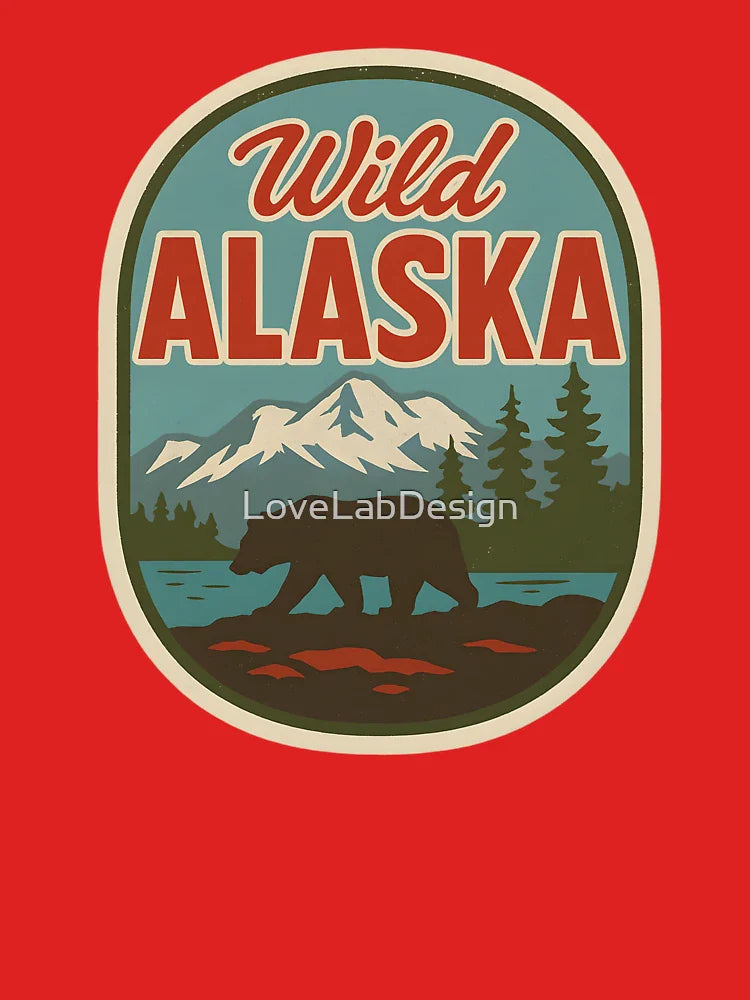 Wild Alaska vintage decal travel Classic T-Shirt