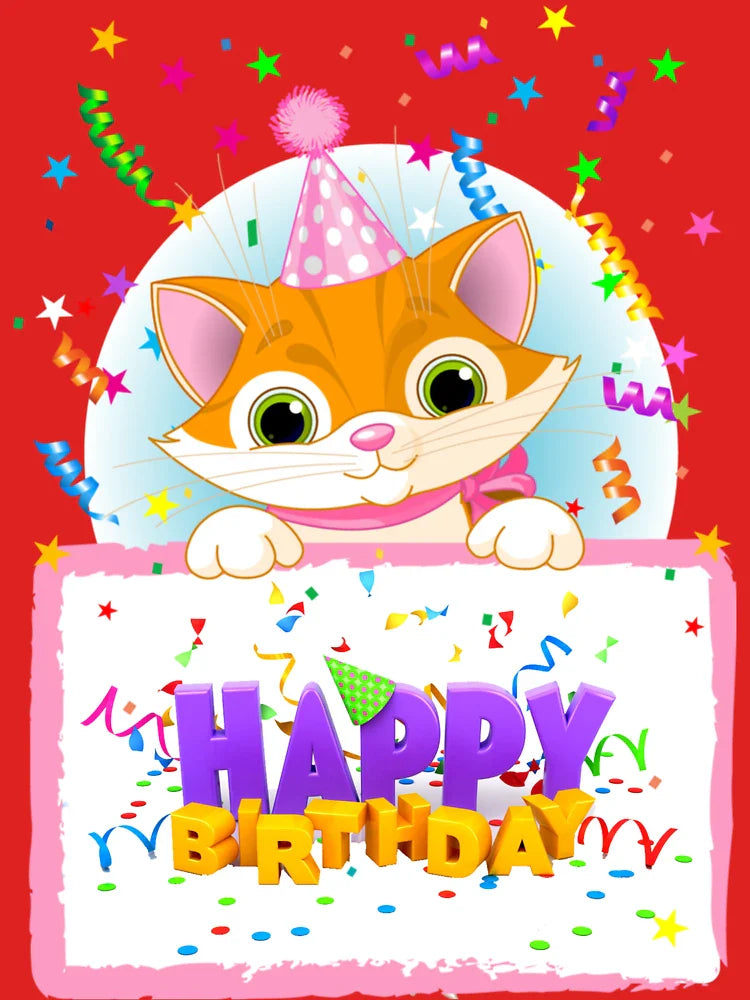 Happy Birthday Party Cat Classic T-Shirt