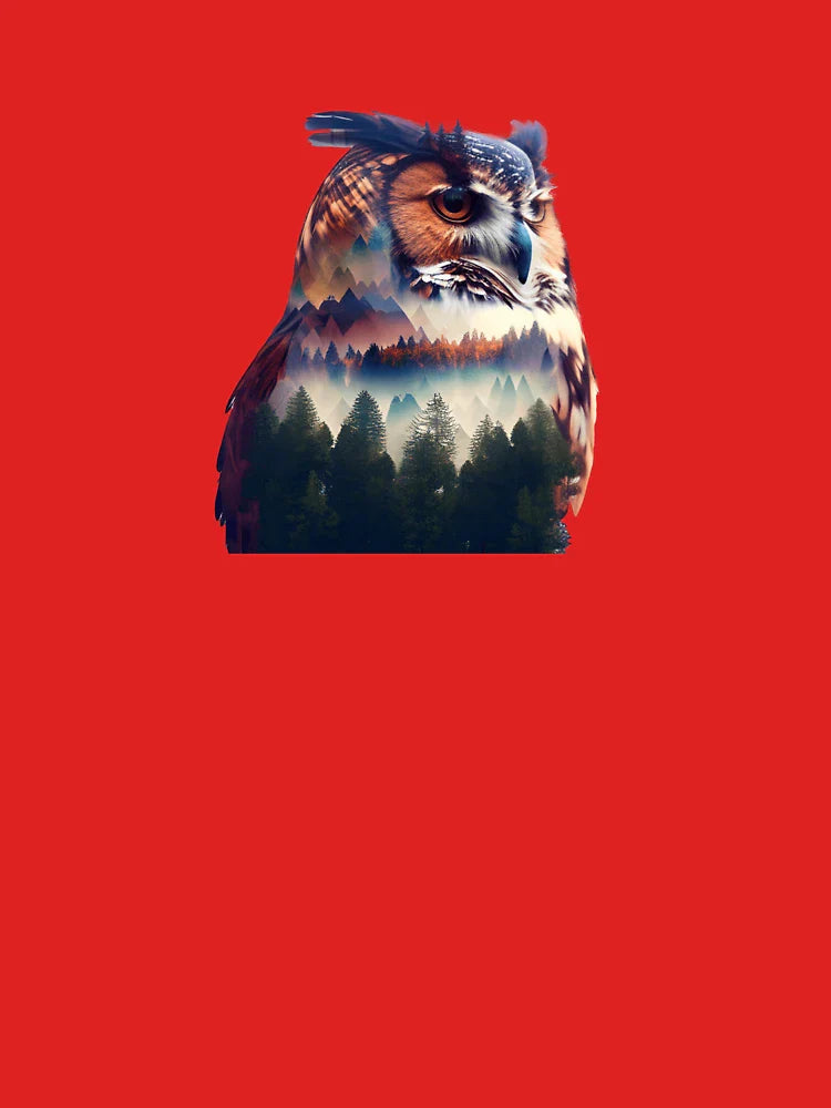 Owl Mountain Fusion Art Print Classic T-Shirt