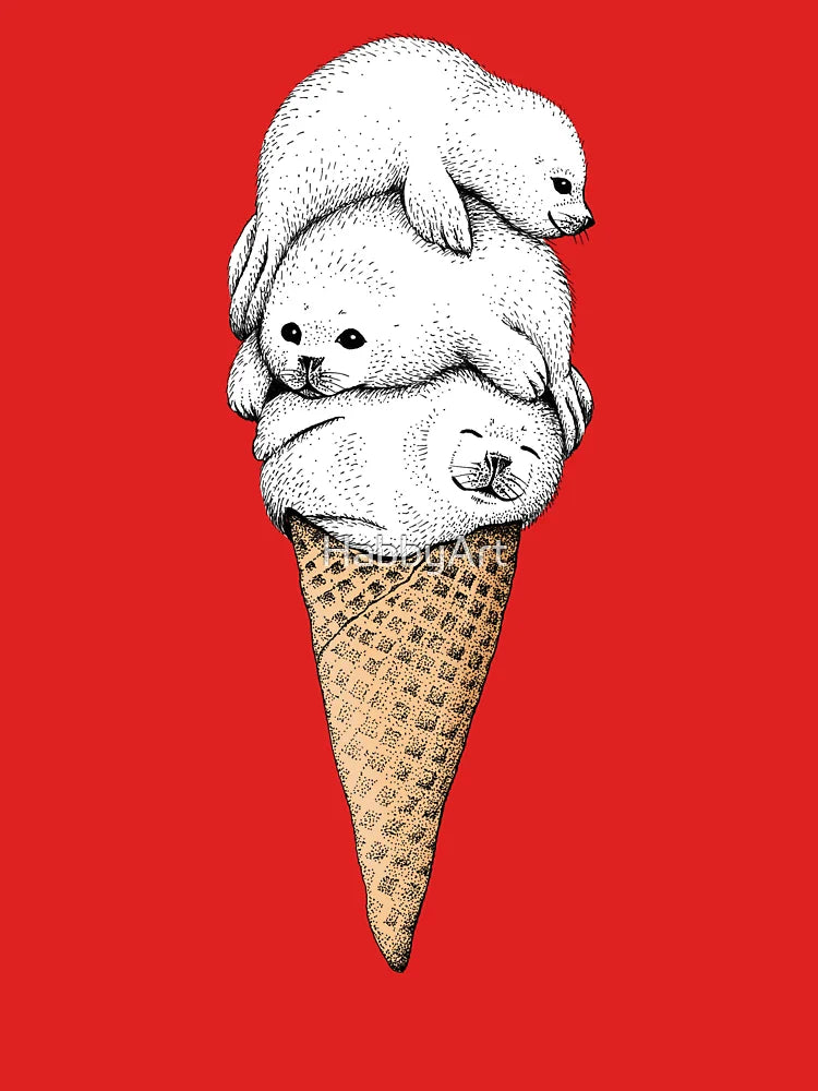 Seal Ice Cream Cone Classic T-Shirt