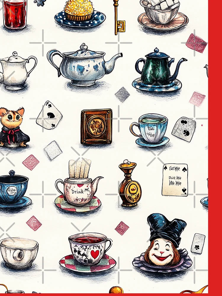 Tea Party Madness With Clockwork And Mushrooms Classic T-Shirt