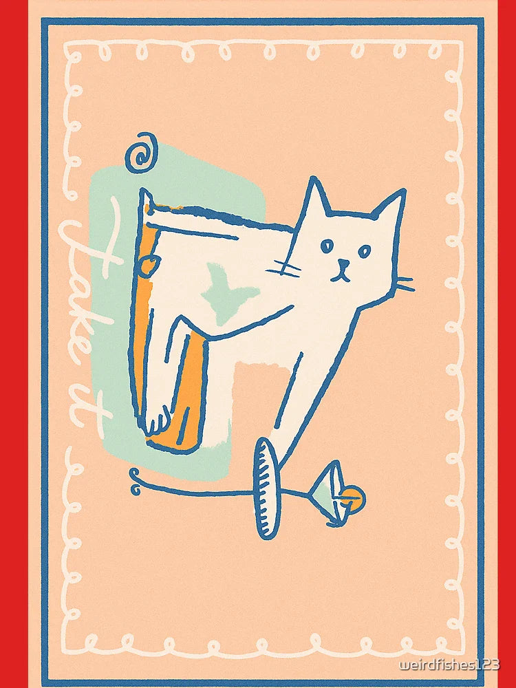 Relaxed Cat on Beach Towel Summer Art Classic T-Shirt