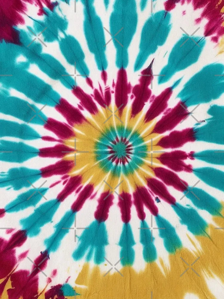 Beautiful Spiral Dye with Blue, Yellow and Hot Pink tie dye - colorful or playful tie-dye print Classic T-Shirt