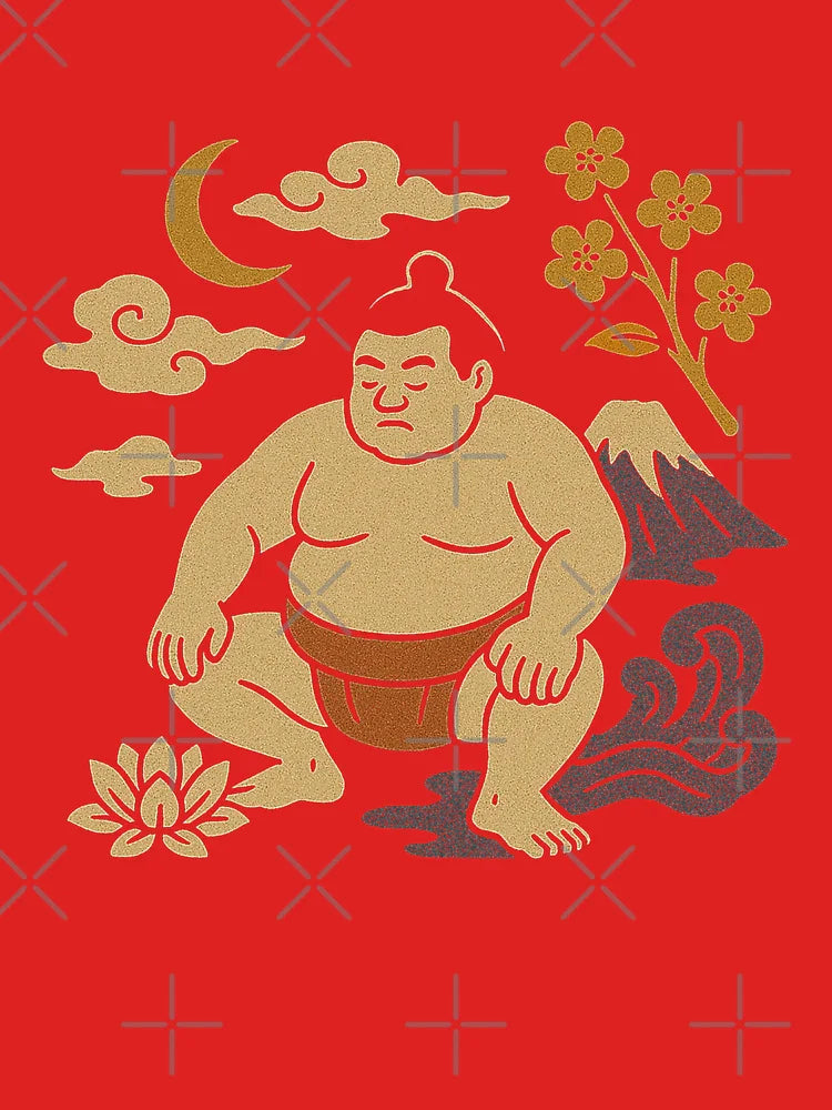 Vintage Japanese Meditative Sumo Art Classic T-Shirt