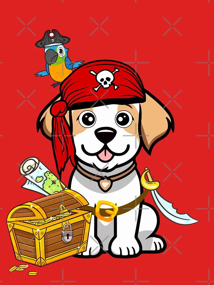 Halloween Pirate Happy Dog Classic T-Shirt