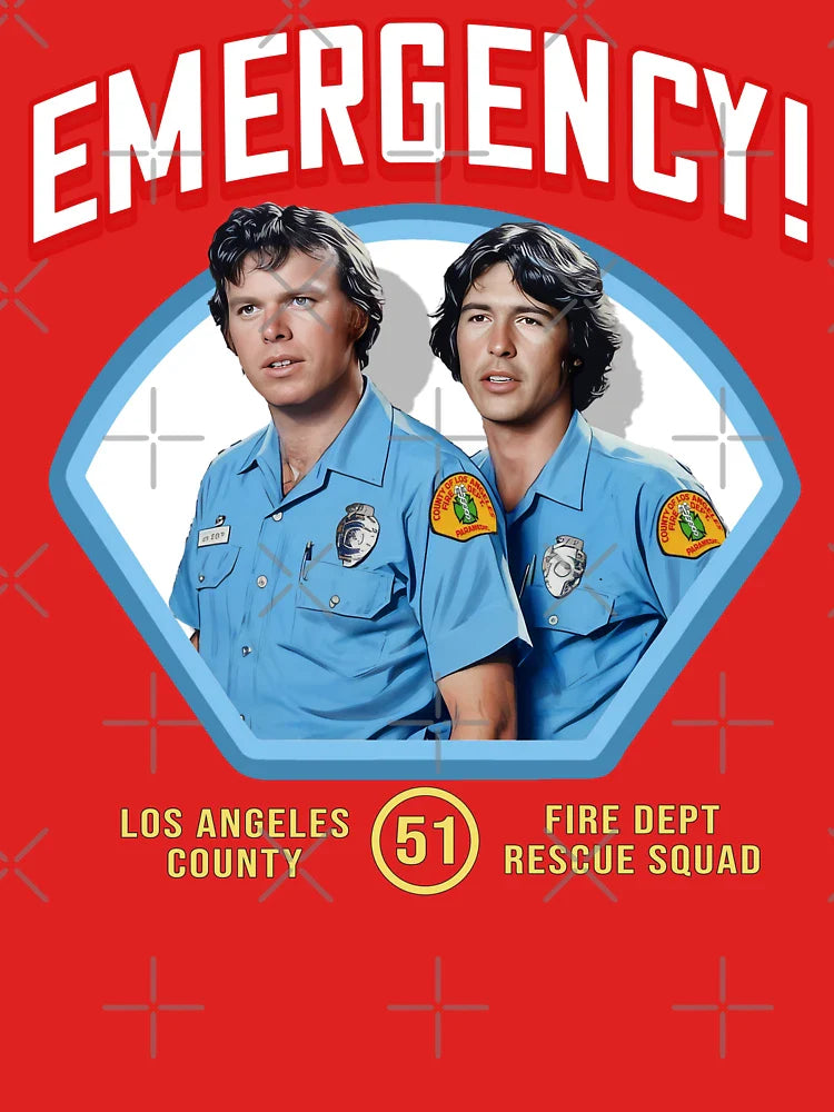 Emergency! LA County 51 Fire Rescue Paramedics Mantooth and Tighe Classic T-Shirt